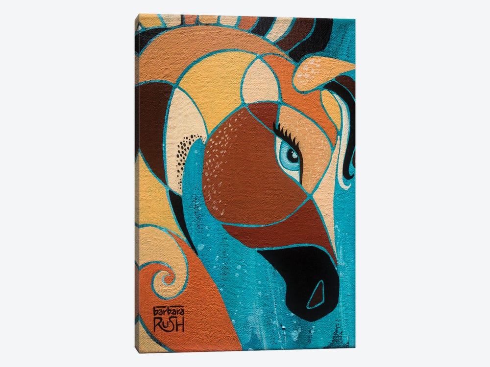 Splash Pony Chestnut by Barbara Rush 1-piece Canvas Wall Art