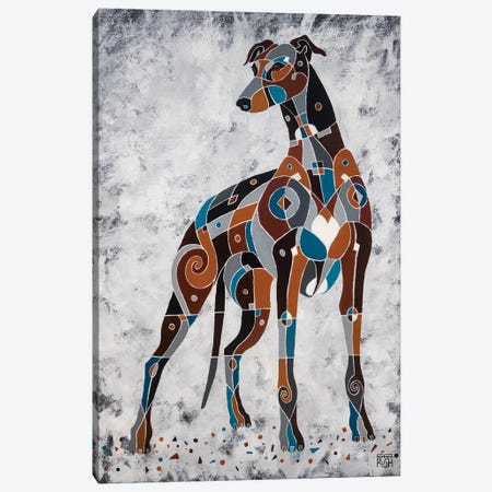 The Elegance Of Greyhounds Canvas Print #RUH117} by Barbara Rush Canvas Print