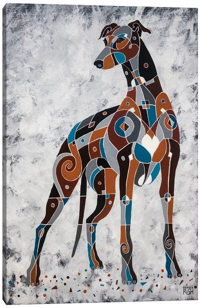 The Elegance Of Greyhounds Canvas Art Print - Greyhound Art
