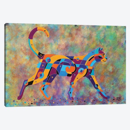 The Shimmer Cat Canvas Print #RUH126} by Barbara Rush Canvas Artwork