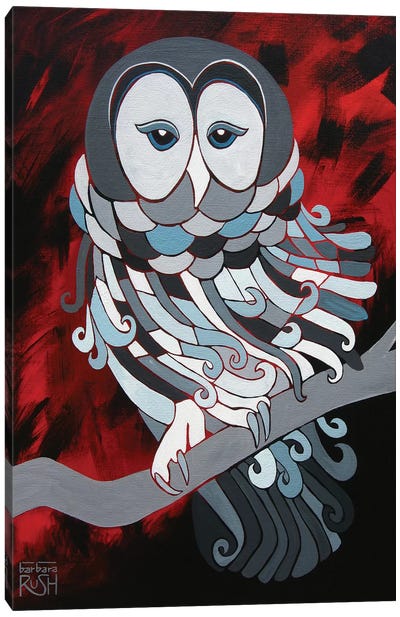 The Wise Owl Canvas Art Print - Barbara Rush