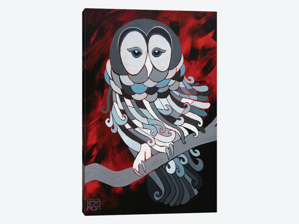 The Wise Owl by Barbara Rush 1-piece Canvas Artwork