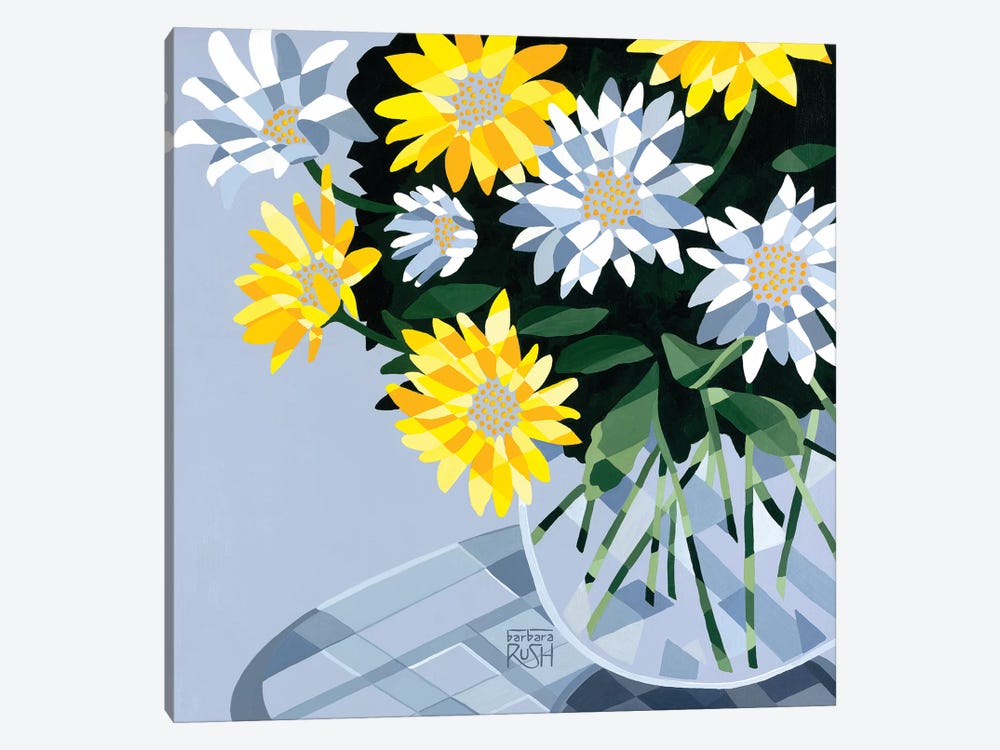 Half A Bouquet Of Daisies by Barbara Rush 1-piece Canvas Artwork