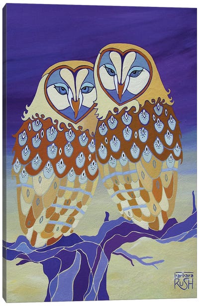 Together At Last Purple Canvas Art Print - Barbara Rush