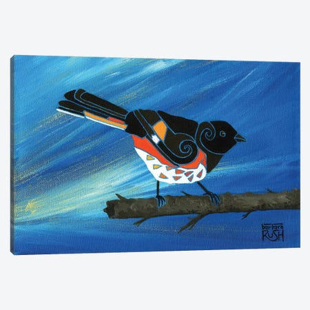 Towhee Bird Canvas Print #RUH143} by Barbara Rush Canvas Print