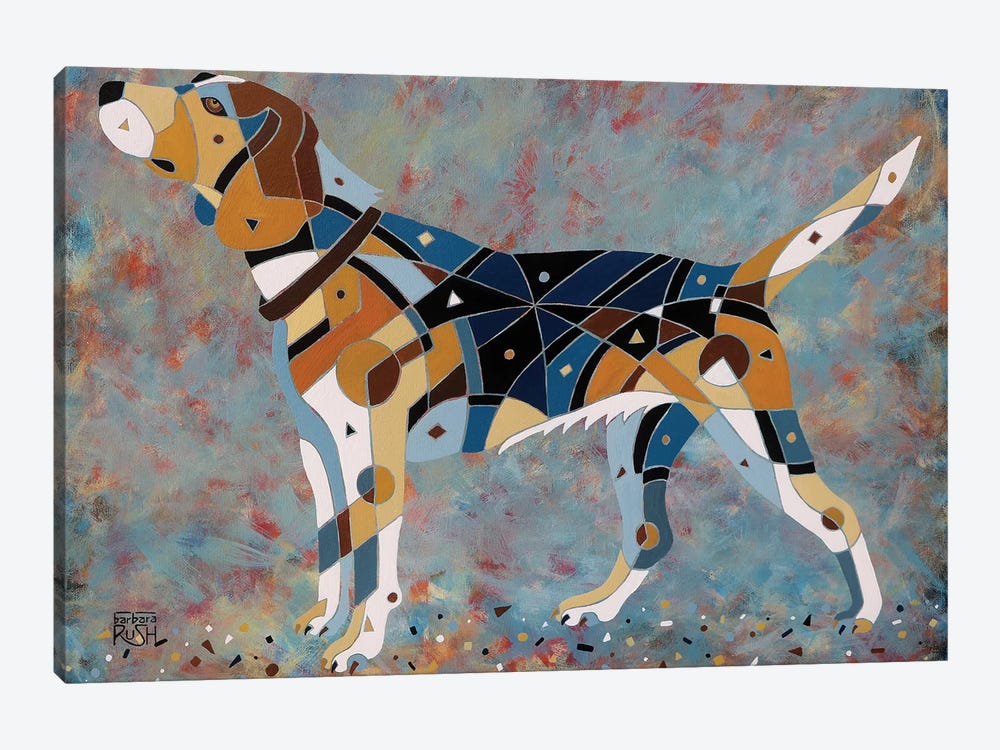 Belle The Beagle by Barbara Rush 1-piece Canvas Art Print