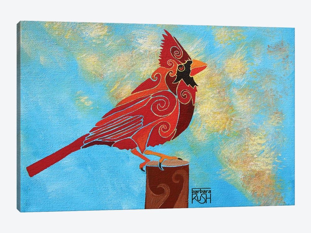 Who Me? A Cardinal In The Clouds by Barbara Rush 1-piece Art Print