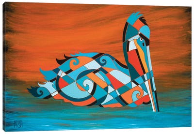 Pelican Canvas Art Print - Barbara Rush