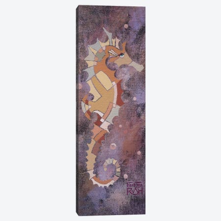 Purple Sea Horse I Canvas Print #RUH17} by Barbara Rush Canvas Art