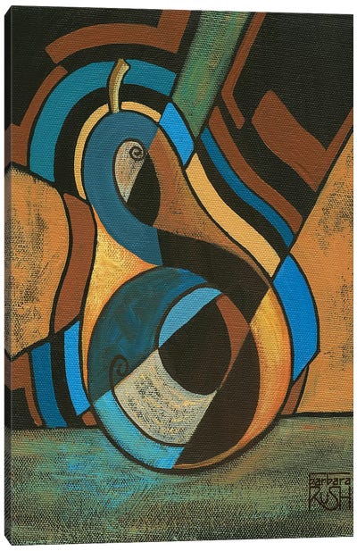 A Pear For Diego (Rivera) Canvas Art Print - Barbara Rush