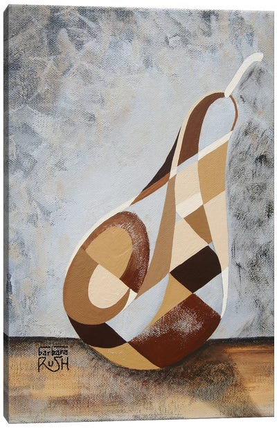 A Brown Pear Canvas Art Print - Barbara Rush