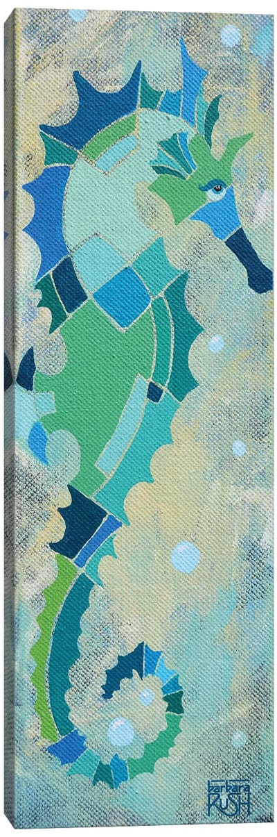 Blue And Sand Seahorse I Canvas Art Print - Barbara Rush