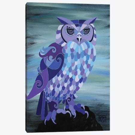Camelot Owl Canvas Print #RUH35} by Barbara Rush Canvas Artwork