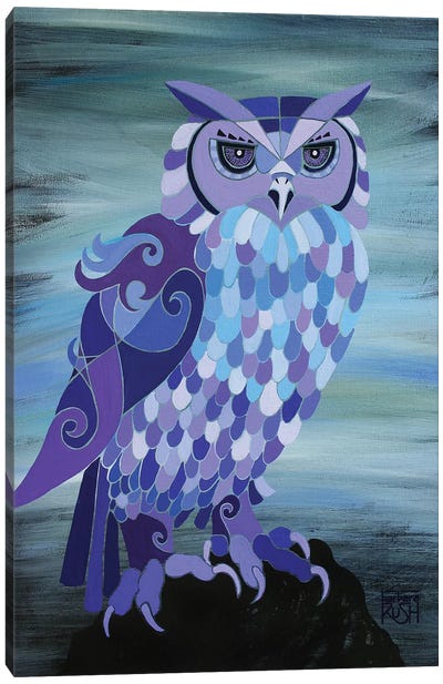 Camelot Owl Canvas Art Print - Barbara Rush