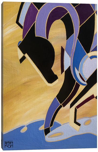 Elegance Of Equus Light Purple Canvas Art Print - Barbara Rush