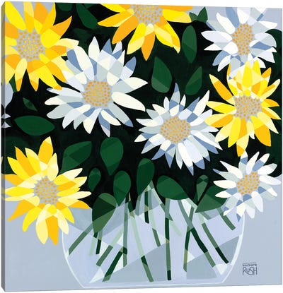 A Bouquet Of Delightful Daisies Canvas Art Print - Daisy Art