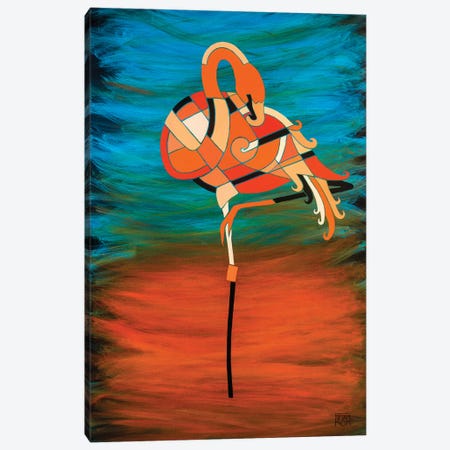Elegant Flamingo Canvas Print #RUH50} by Barbara Rush Art Print