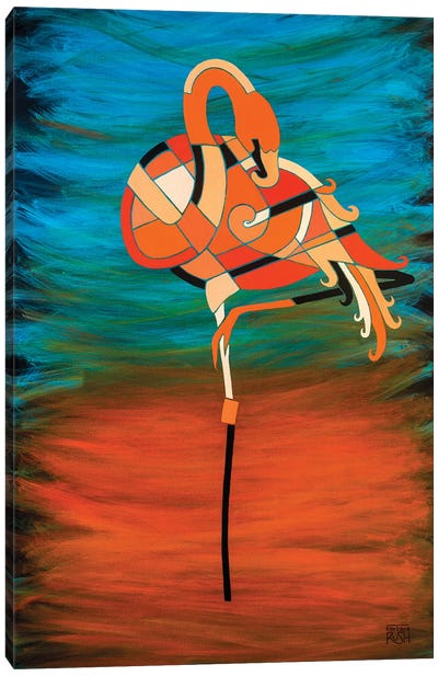 Elegant Flamingo Canvas Art Print - Barbara Rush