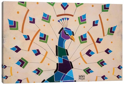 Enlightened Peacock Canvas Art Print - Barbara Rush