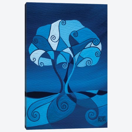 Enveloped In Blue Tree Canvas Print #RUH52} by Barbara Rush Art Print