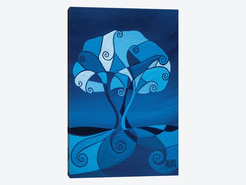 Enveloped In Blue Tree by Barbara Rush 1-piece Art Print