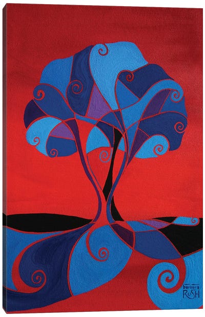 Enveloped In Red Tree Canvas Art Print - Barbara Rush