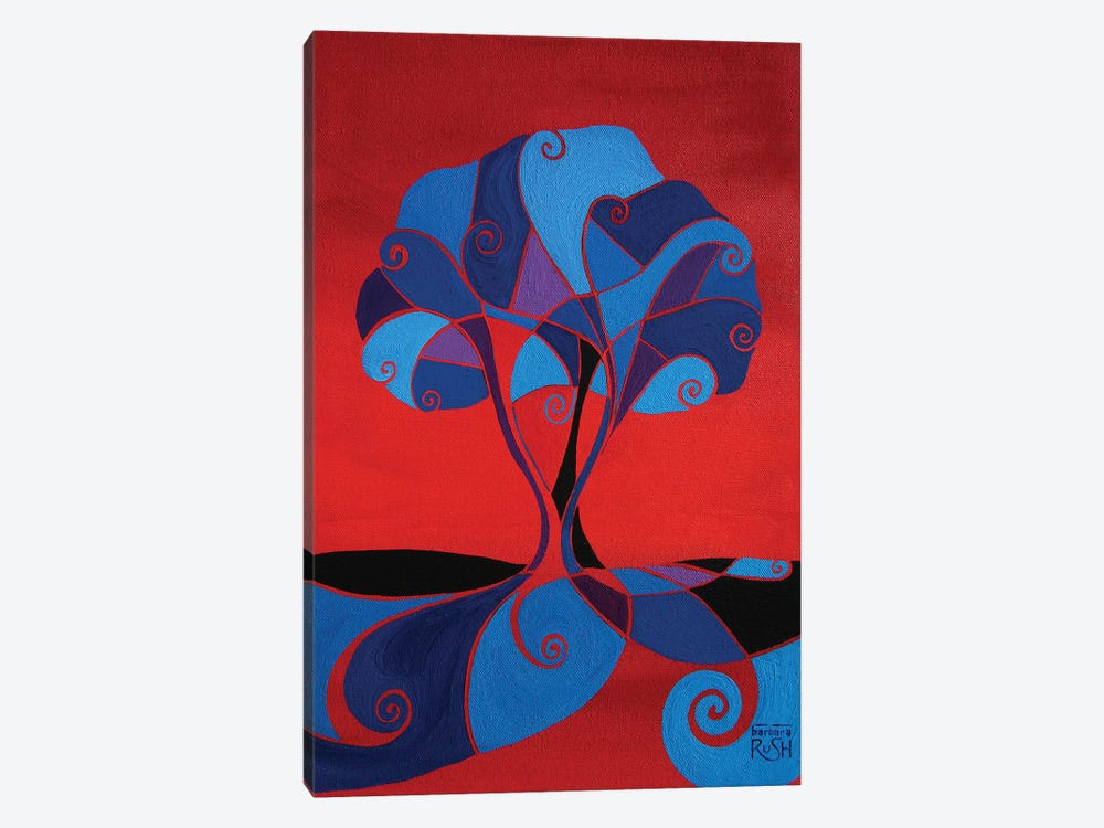 Enveloped In Red Tree by Barbara Rush 1-piece Canvas Artwork