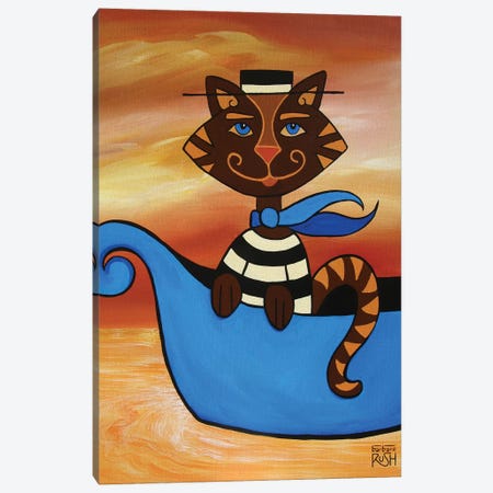 Gondolier At You Because I’m A Cat Canvas Print #RUH59} by Barbara Rush Canvas Print