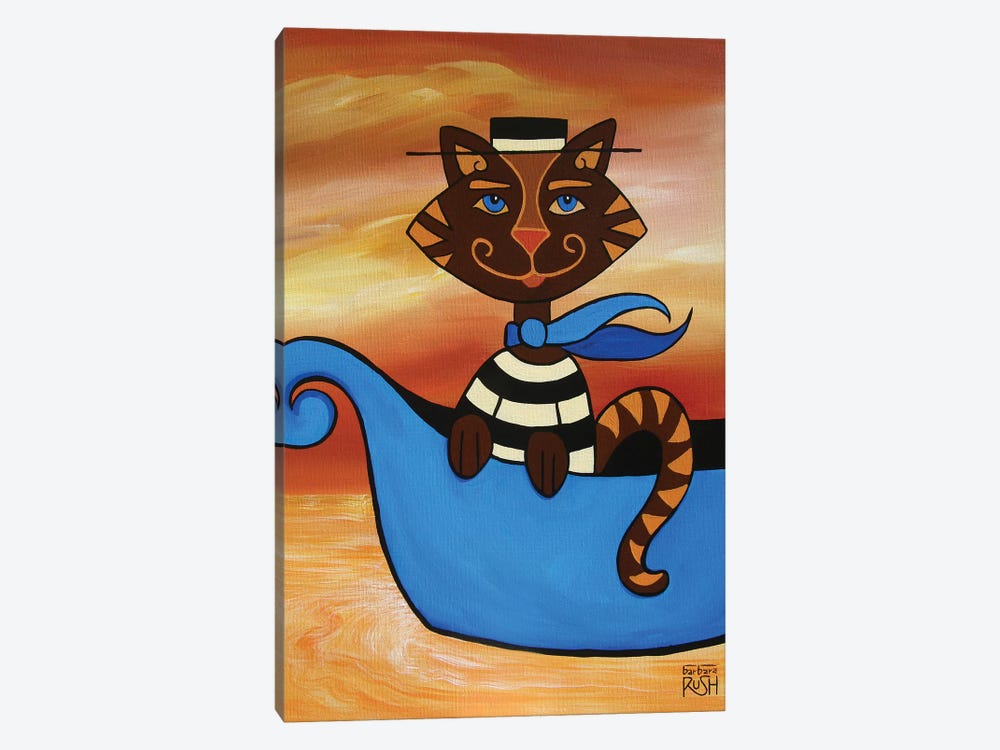 Gondolier At You Because I’m A Cat by Barbara Rush 1-piece Canvas Art