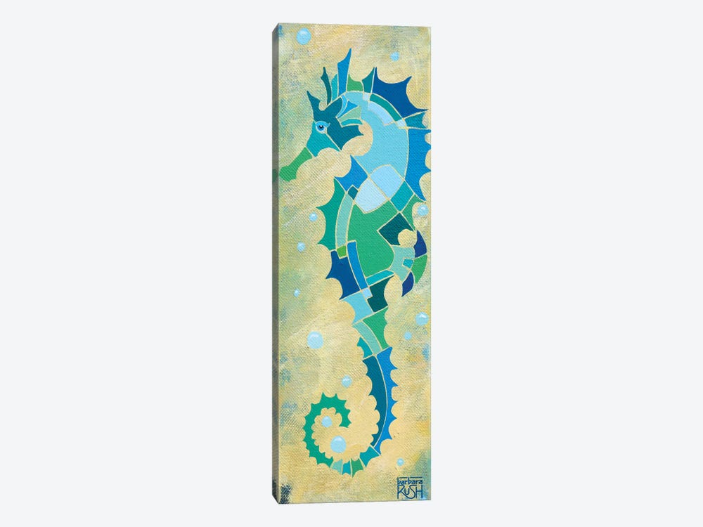 Green And Sand Seahorse Ii by Barbara Rush 1-piece Canvas Artwork