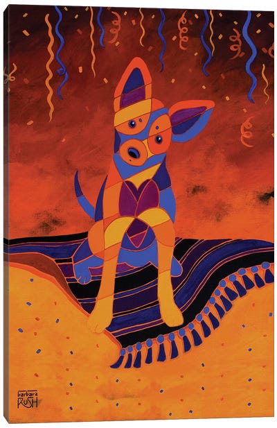 Party Fiesta Chihuahua Canvas Art Print - Barbara Rush