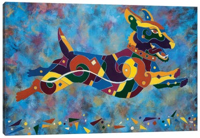Psycho Delic Canvas Art Print - Jack Russell Terrier Art