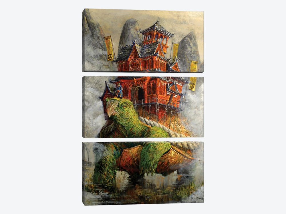 Kaiju by Roch Urbaniak 3-piece Canvas Print