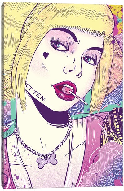 Harley Quinn Canvas Art Print - Raco Ruiz