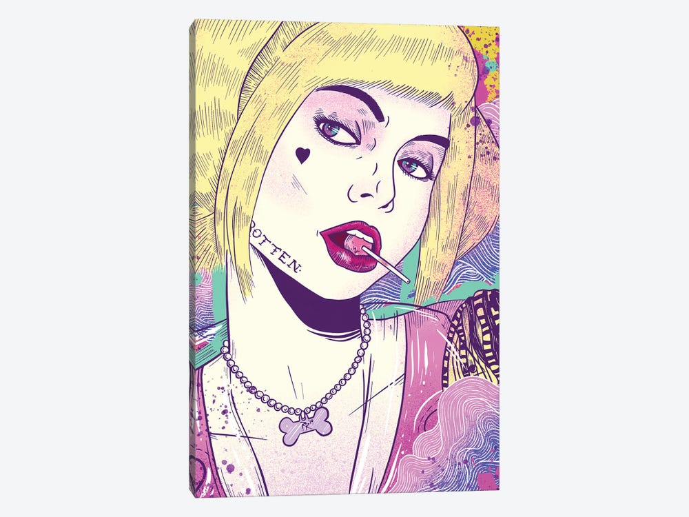 Harley Quinn by Raco Ruiz 1-piece Canvas Artwork