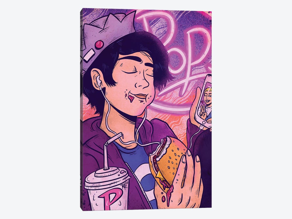 Burgers and Milkshakes by Raco Ruiz 1-piece Canvas Print