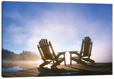 Relaxing Morning Canvas Art Print - Lakehouse Décor