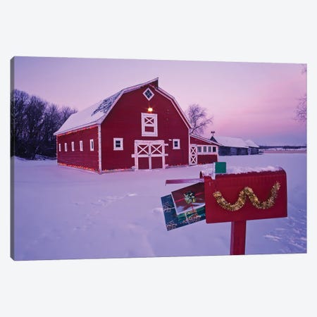 Gifts Are In The Mailbox Canvas Print #RVD104} by Dave Reede Canvas Wall Art