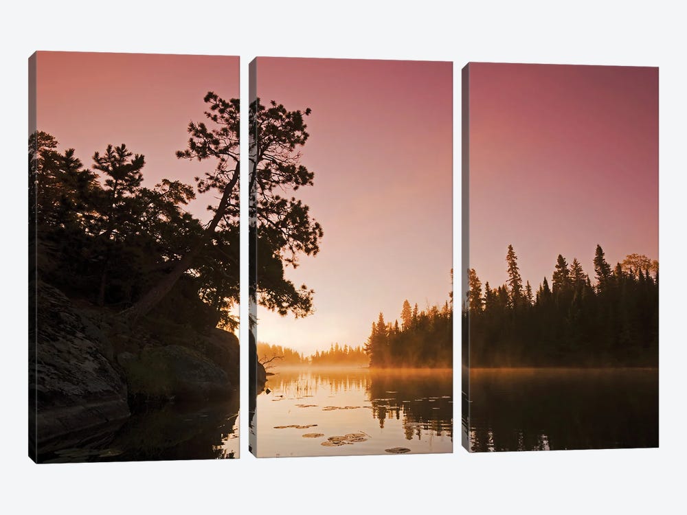 Morning Along A River by Dave Reede 3-piece Canvas Wall Art