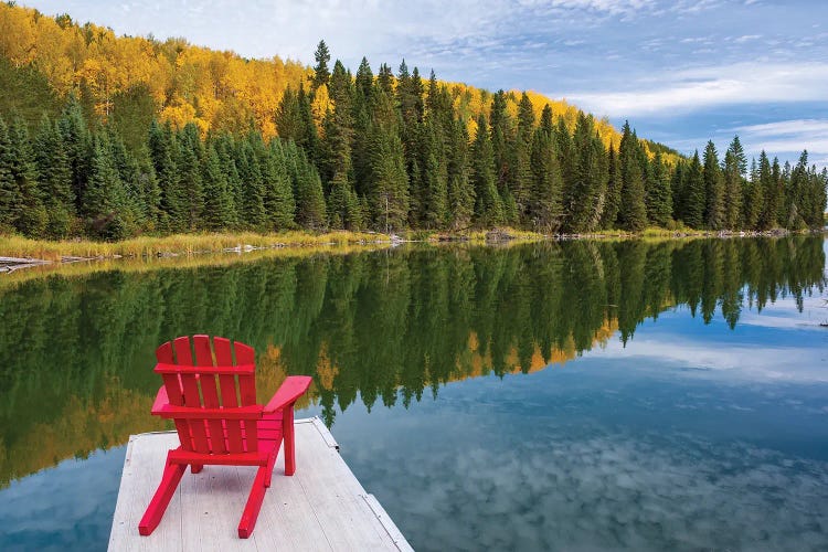 Red Chair On Dock