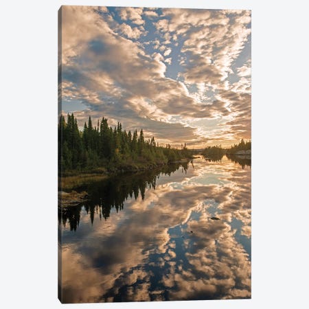 Sunset Over Northern Lake Canvas Print #RVD166} by Dave Reede Canvas Artwork