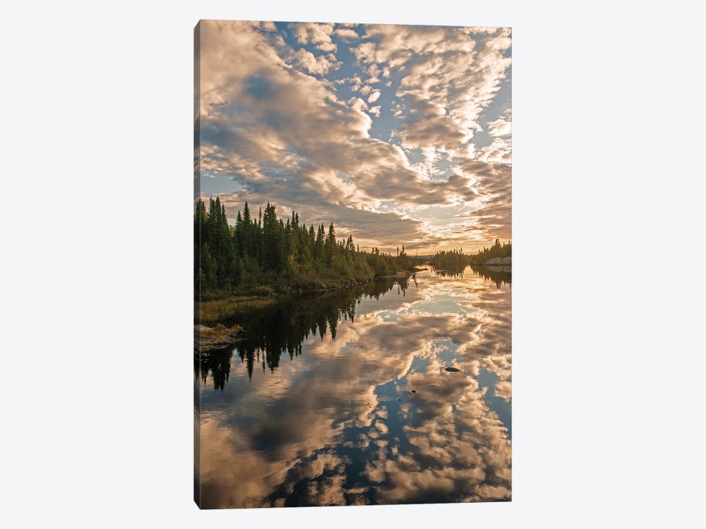 Sunset Over Northern Lake by Dave Reede 1-piece Canvas Art Print