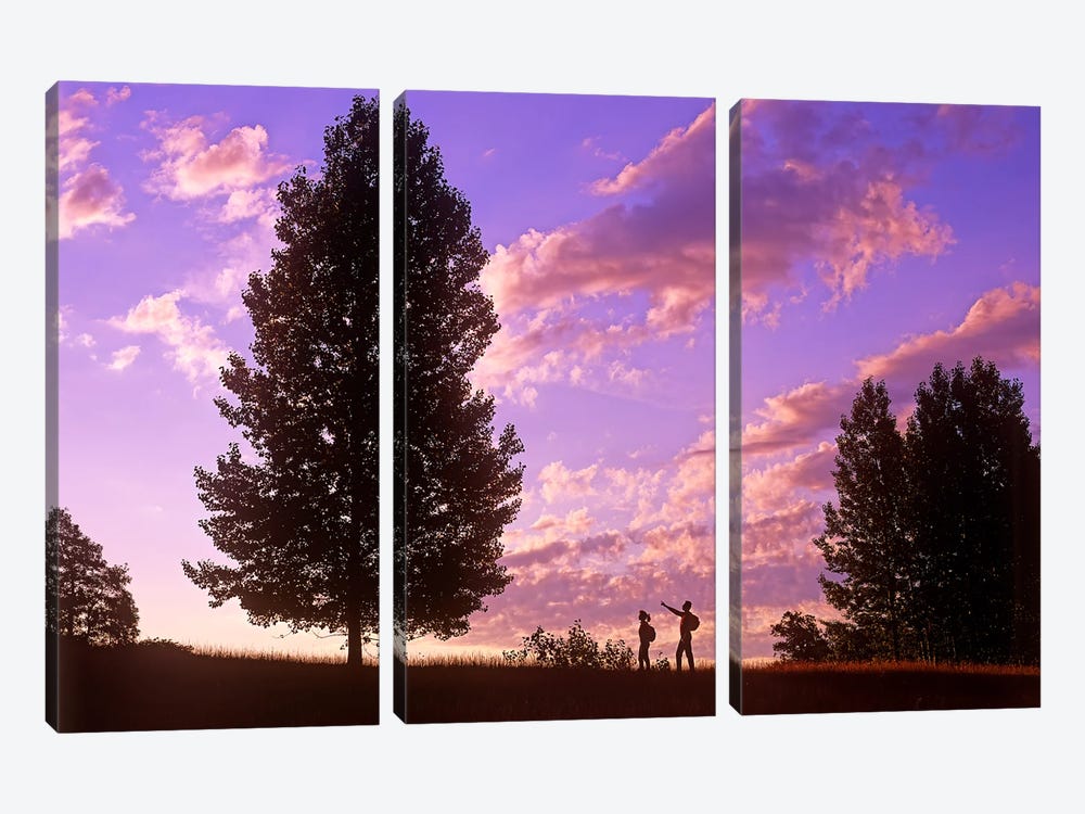 Early Morning Hike by Dave Reede 3-piece Canvas Wall Art