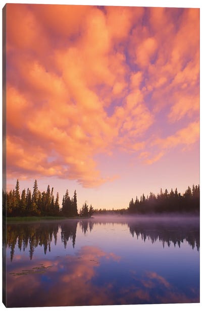 Sunrise Over Northern Rive Canvas Art Print - Dave Reede