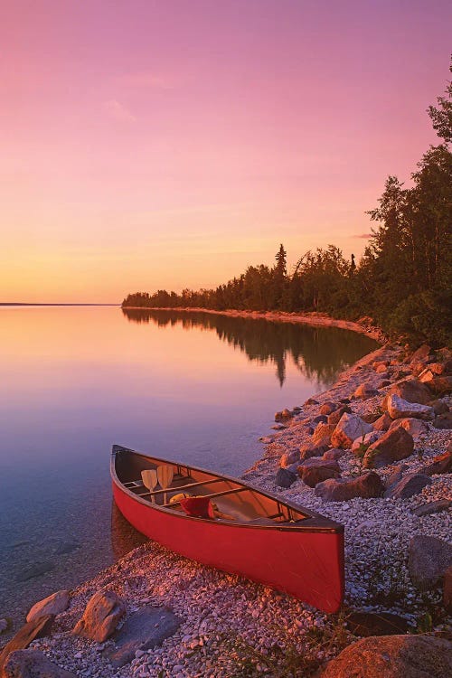 Canoe Along Shoreline