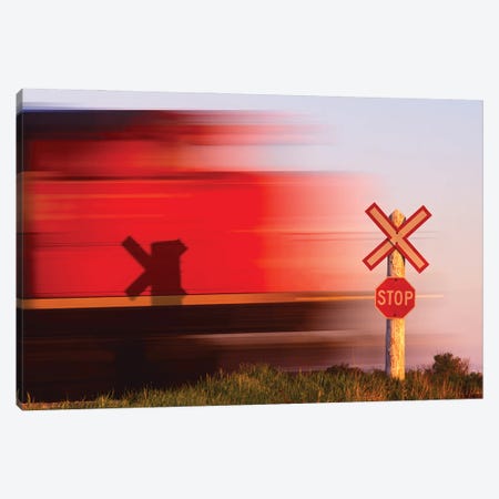 Fast Train Canvas Print #RVD216} by Dave Reede Canvas Art