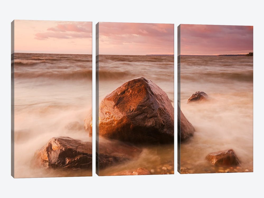 Evening Surf by Dave Reede 3-piece Canvas Print