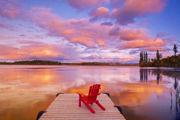 Adirondack Chair On Northern Lake