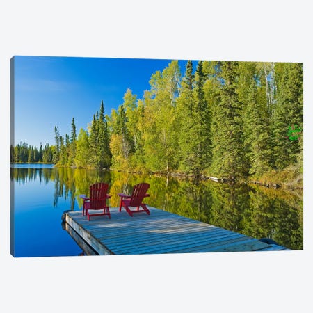 Relaxing On The Dock Canvas Print #RVD57} by Dave Reede Canvas Artwork