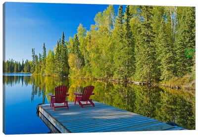 Relaxing On The Dock Canvas Art Print - Dave Reede